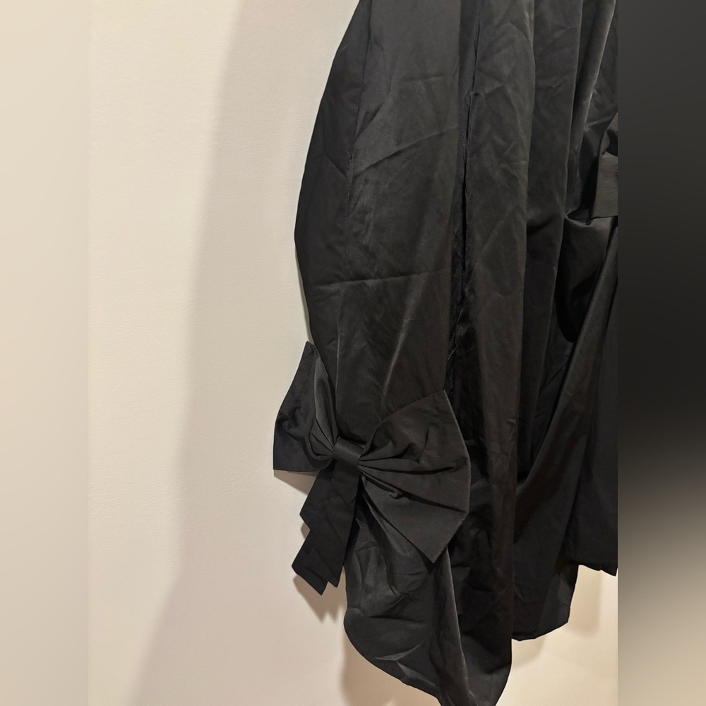 Gracia Black Asymmetrical Bubble Midi Skirt - Picture 3 of 12